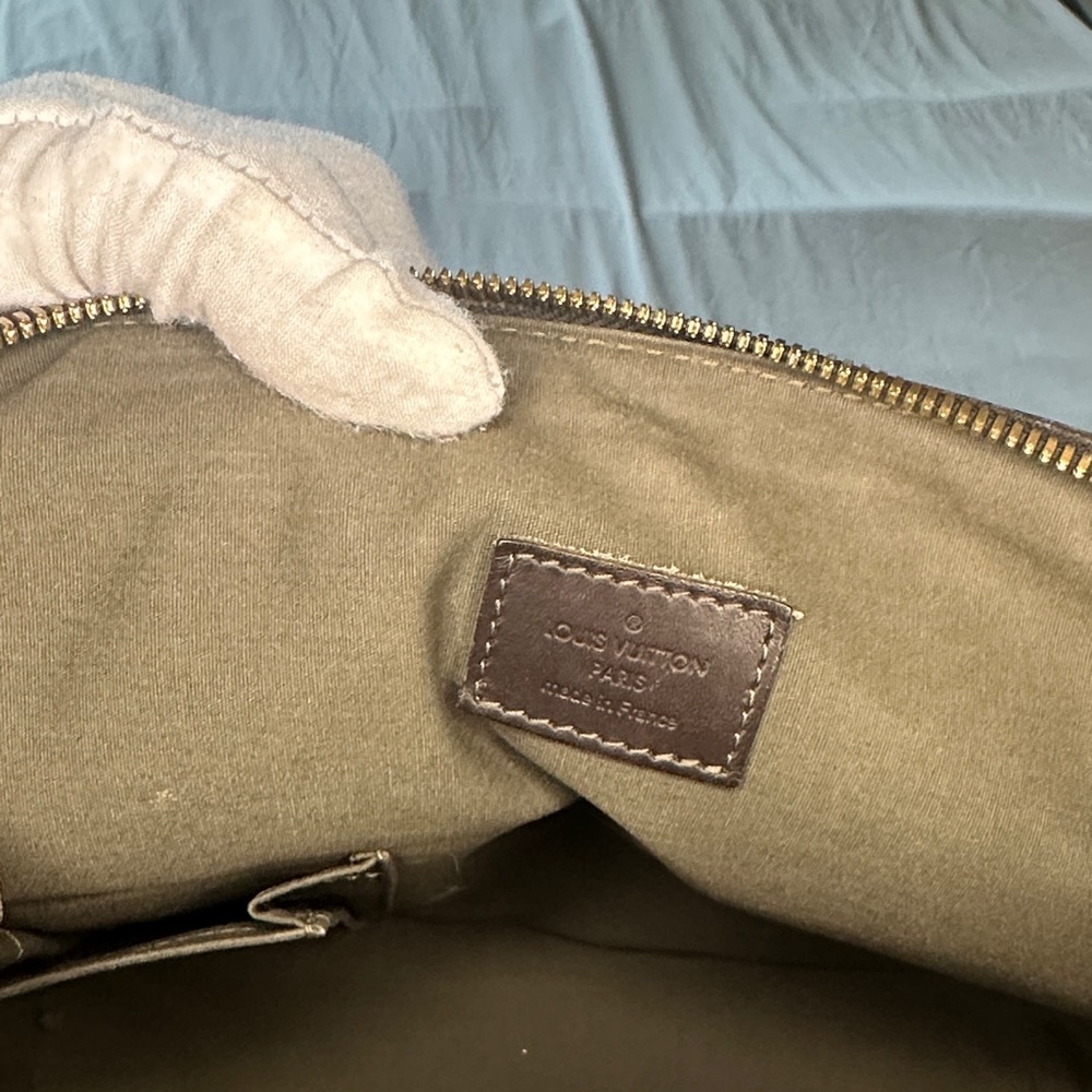 Louis Vuitton Croisette Marina PM Khaki Mini Lin Canvas Satchel - Picture 11 of 16